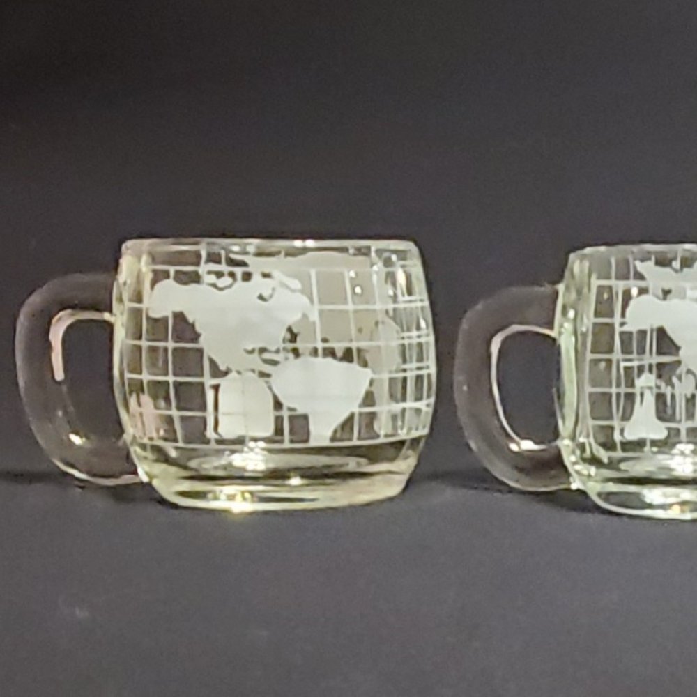 Nestle Frosted Glass World Mugs Set of 3